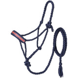 Tough-1 Navy Tooled Overlay Mule Tape Halter w/ Lead