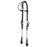 Royal King Rawhide/Ferruled Silver Double Ear Headstall