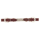 Weaver Latigo Leather 3-1/2" Single Flat Link Chain Curb Strap
