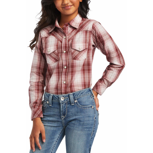 Ariat Kids' R.E.A.L. Plaid Long Sleeve Snap Western Shirt