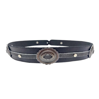 American Hat Makers Friesian Leather Cowboy Hat Band - Millbrook Tack