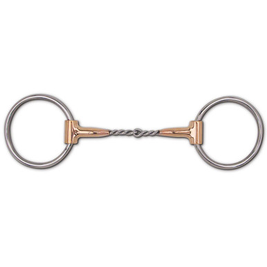 Bernard Fonck O-ring snaffle bit, copper inlays,12mm - LAMI-CELL