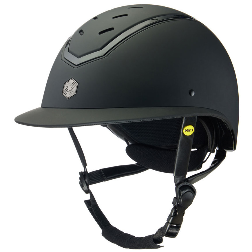 Casco de montar Kylo negro mate Charles Owen Wide Peak - Imagen 2 de 3
