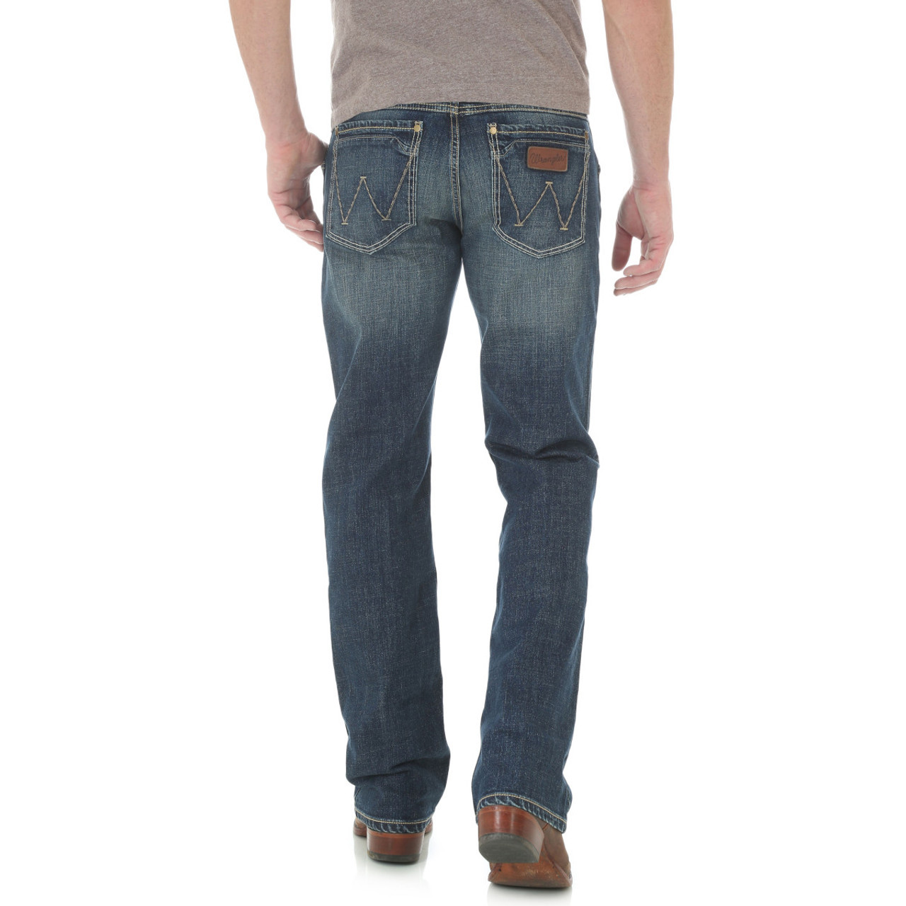 Wrangler Men's Retro Slim Fit Boot Cut Jeans - Layton - Picture 2 of 5