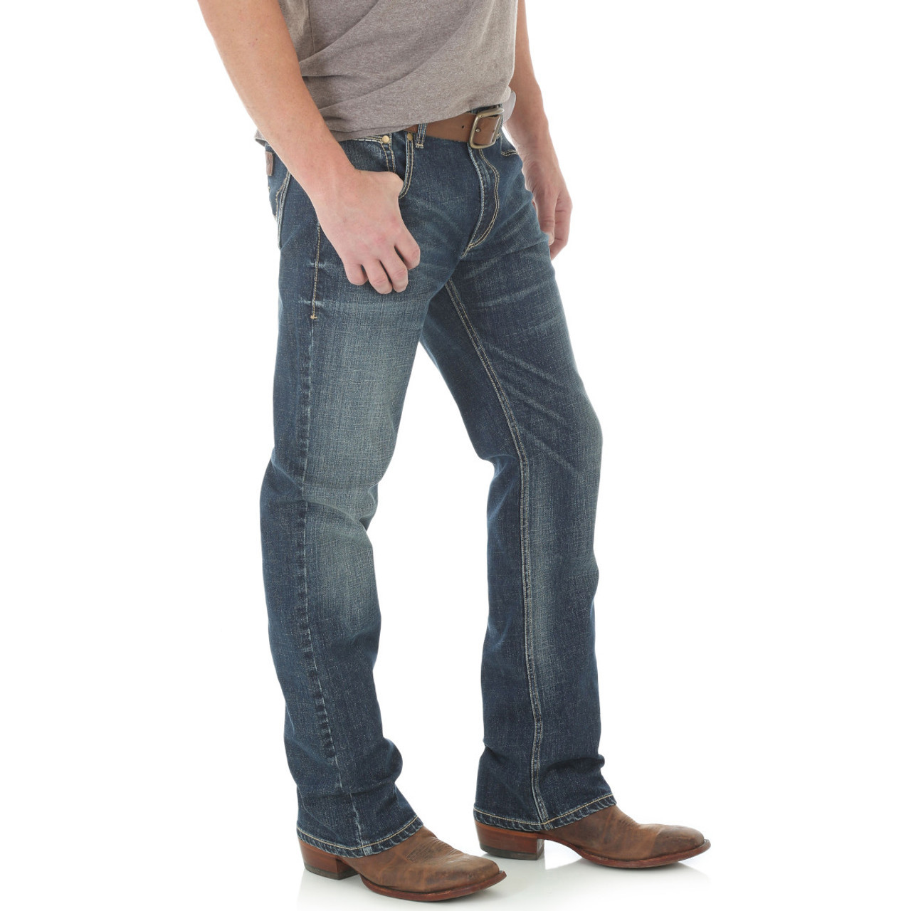 Wrangler Men's Retro Slim Fit Boot Cut Jeans - Layton - Picture 3 of 5