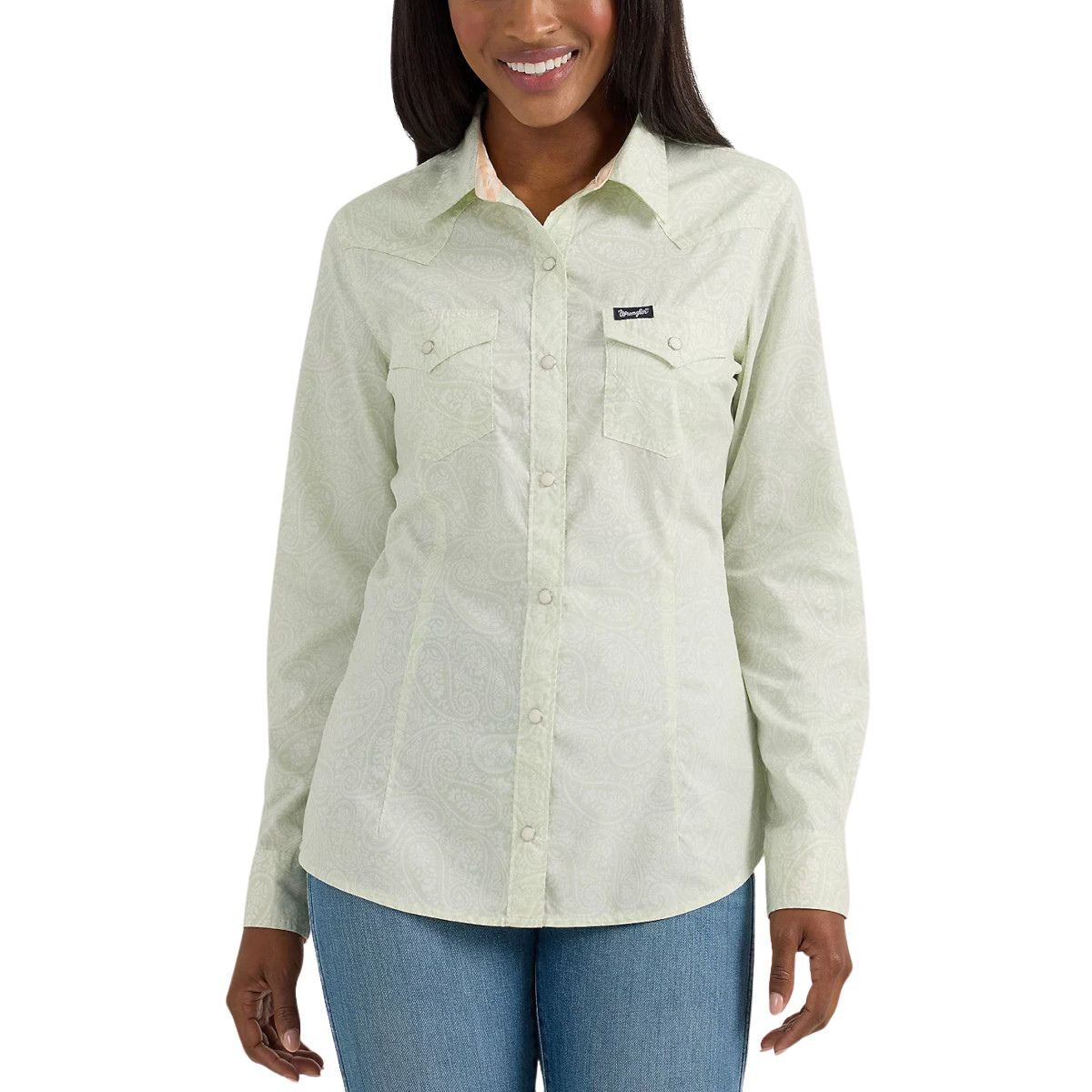 Wrangler Women's All Occasion Western Snap Shirt - Minty - Picture 2 of 5