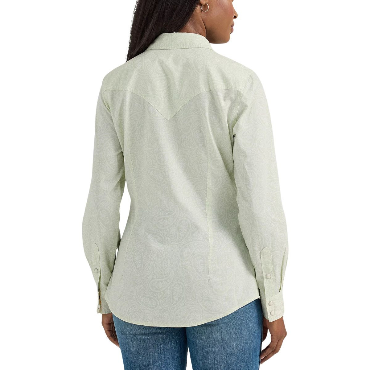 Wrangler Women's All Occasion Western Snap Shirt - Minty - Picture 5 of 5
