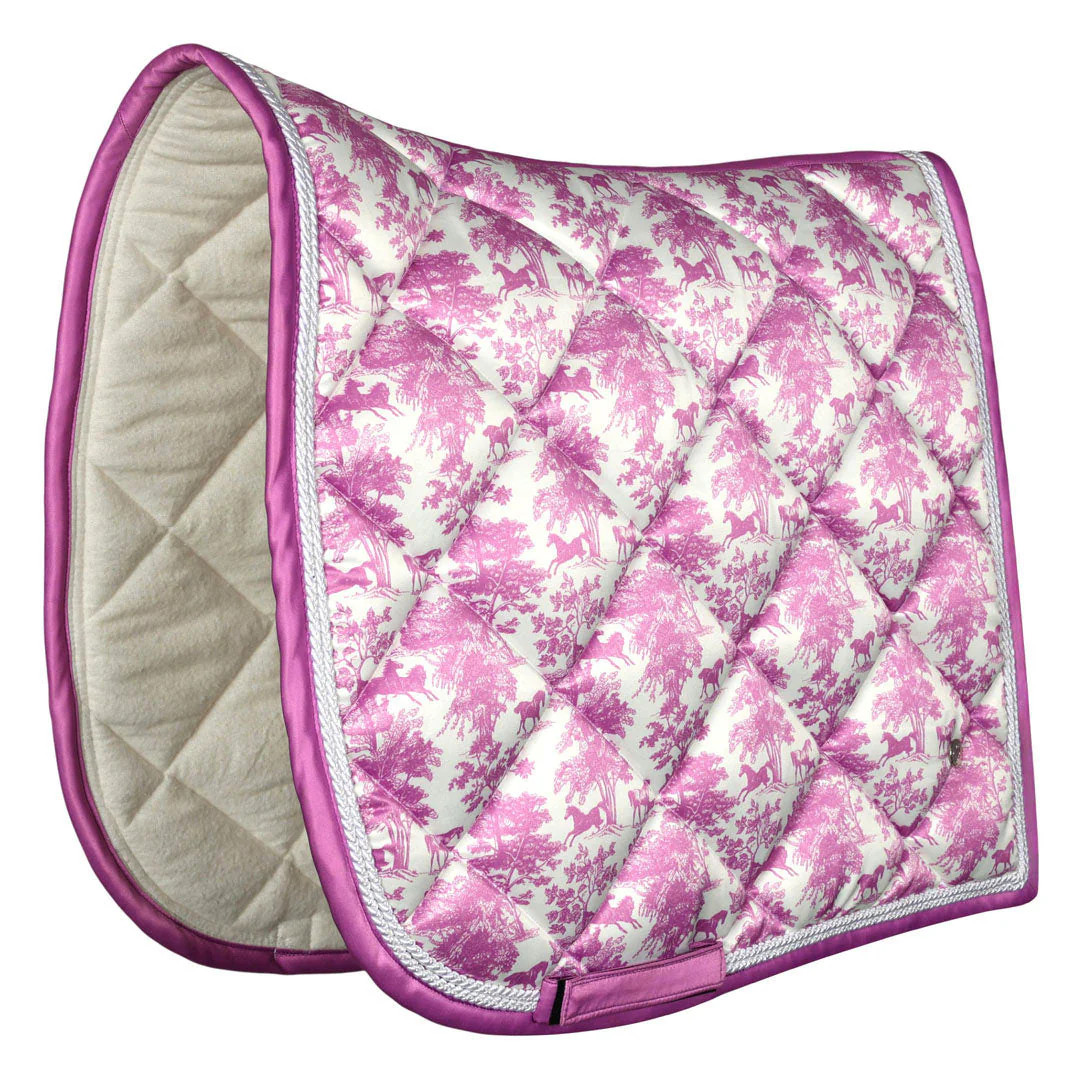 Dapplebay Equestrian Toile Dressur Schabracke - Rose/Weiß - Größe: Full - Bild 2 von 4