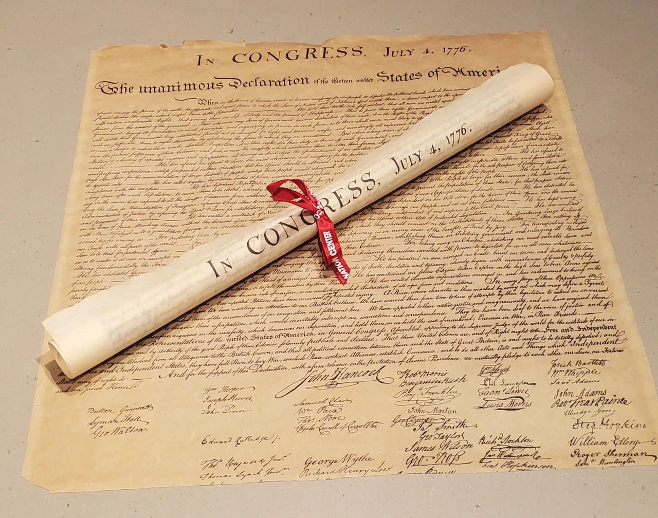 Declaration of Independence Poster w/ Ribbon (small, rolled)