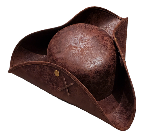 Brown Faux Leather Tricorne Brown Faux Leather Tricorne