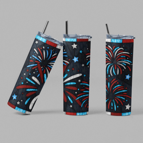 Fireworks Glow in the Dark Tumbler