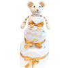 Little Cuddles New Baby Gift Little Mouse Nappy Cake Beige