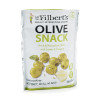 Filberts Olives- No stones, no oil, no mess - Mr Filbert's green olives lemon and oregano snacks are 100% natural and contain only 54 calories per pack.

Greek Halkidiki olives are famous for their crisp texture and great taste. Marinated with Lemon and oregano before packing, these olives are free from added oil, which means you can enjoy them straight from the pack.

Ingredients - Pitted Green Olives 93%, Salt, Lemon juice 2%, Extra virgin olive oil, Oregano 0.2%, Garlic, Coriander, Lemon Peel 0.1%.

Nutritional Info (per 100g): Energy: 440KJ/Kcal, Fat: 9.5g, of which saturates: 2.4g, Carbohydrates: 2.9g, of which sugars: 0.1g, Fibre: 2.5g, Protein: 1.1g, Salt: 3g.