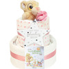 2 Tier Baby Girl pink Nappy Cake Lion King