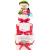 3 Tier Christmas Baby Gift Snowman Nappy Cake