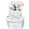 2 Tier New Baby Boys Twin Nappy Cake Baby Moi Bunny