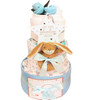 3 Tier New Born Baby Boy Gift Nappy Cake Posy (Gmily Hare)