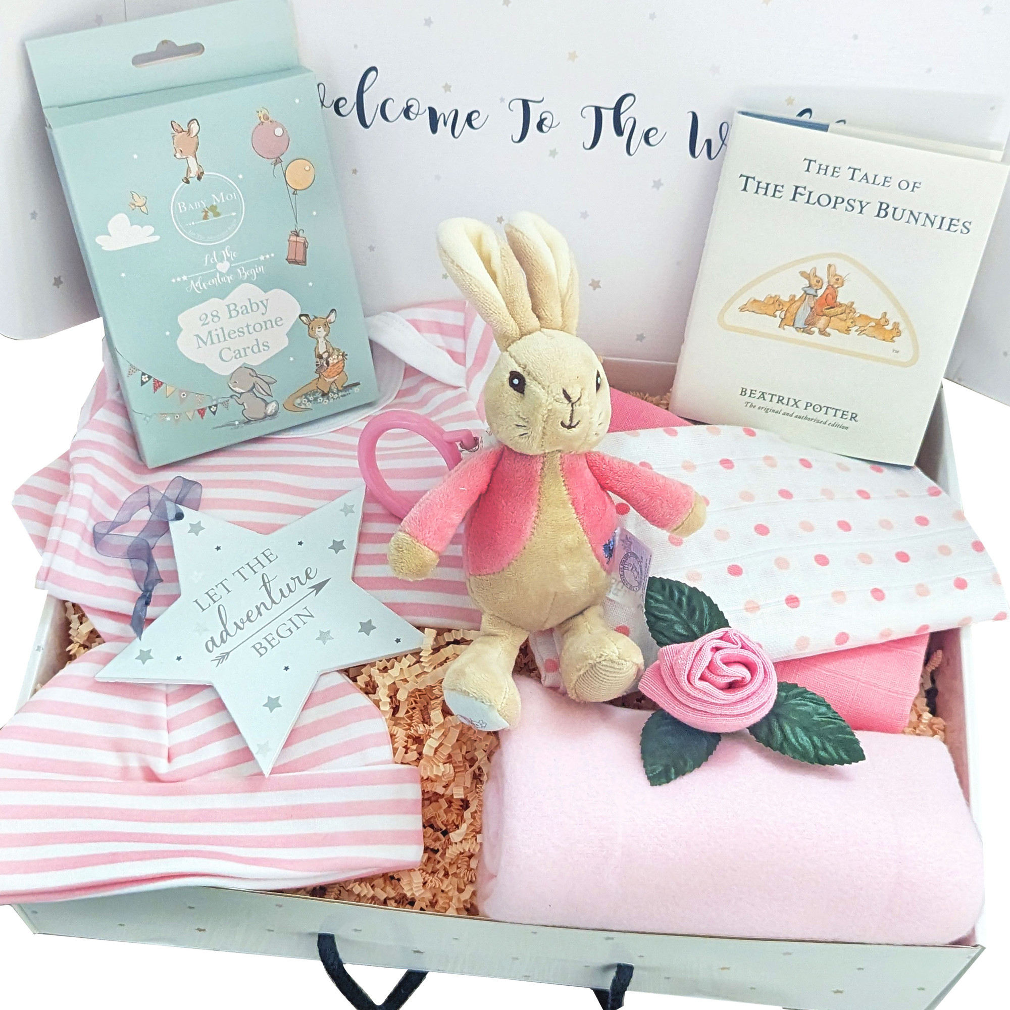 Flopsy Bunny Welcome Baby Girl Gift Hamper Box Set