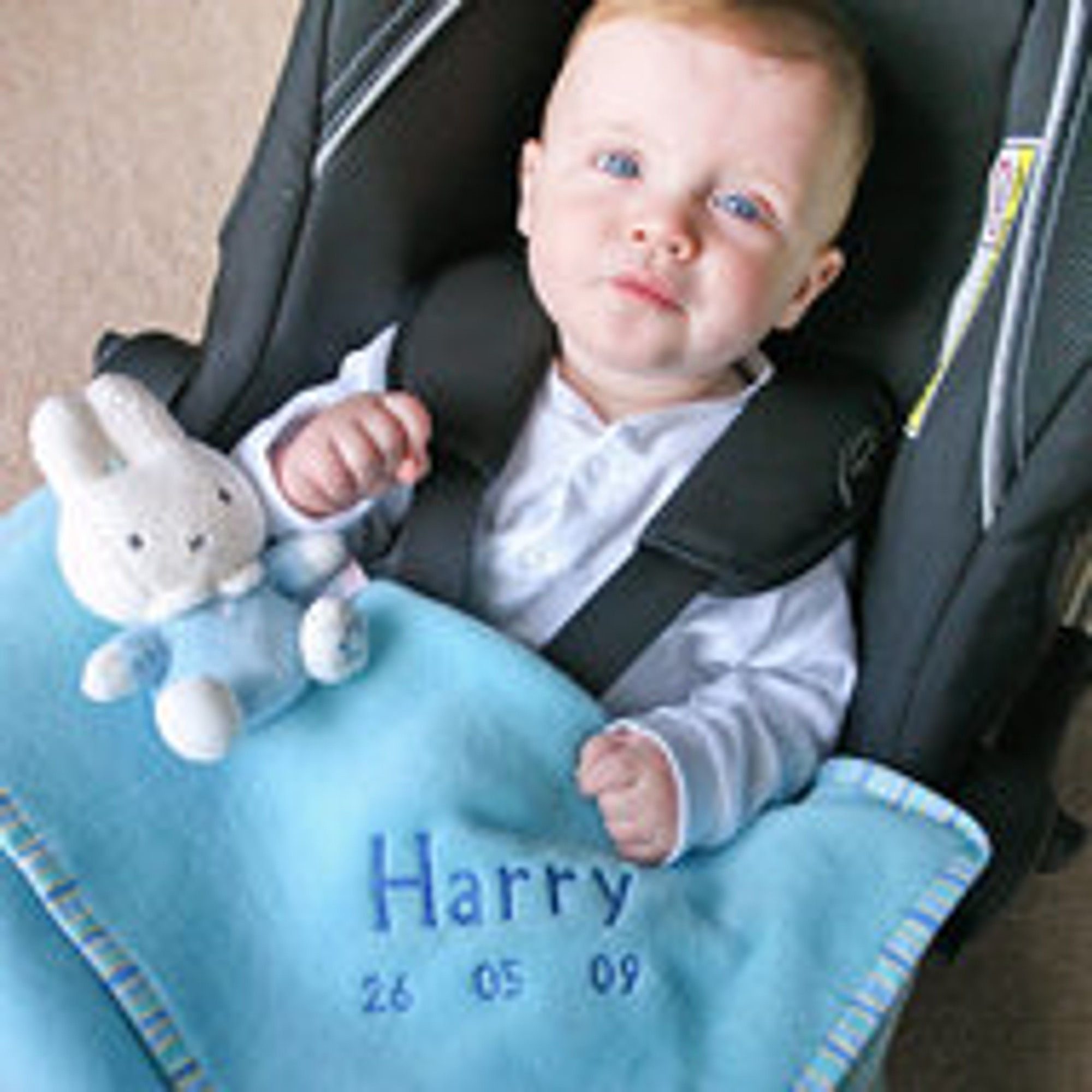 Personalised Baby Blanket Blue (50x80cm)