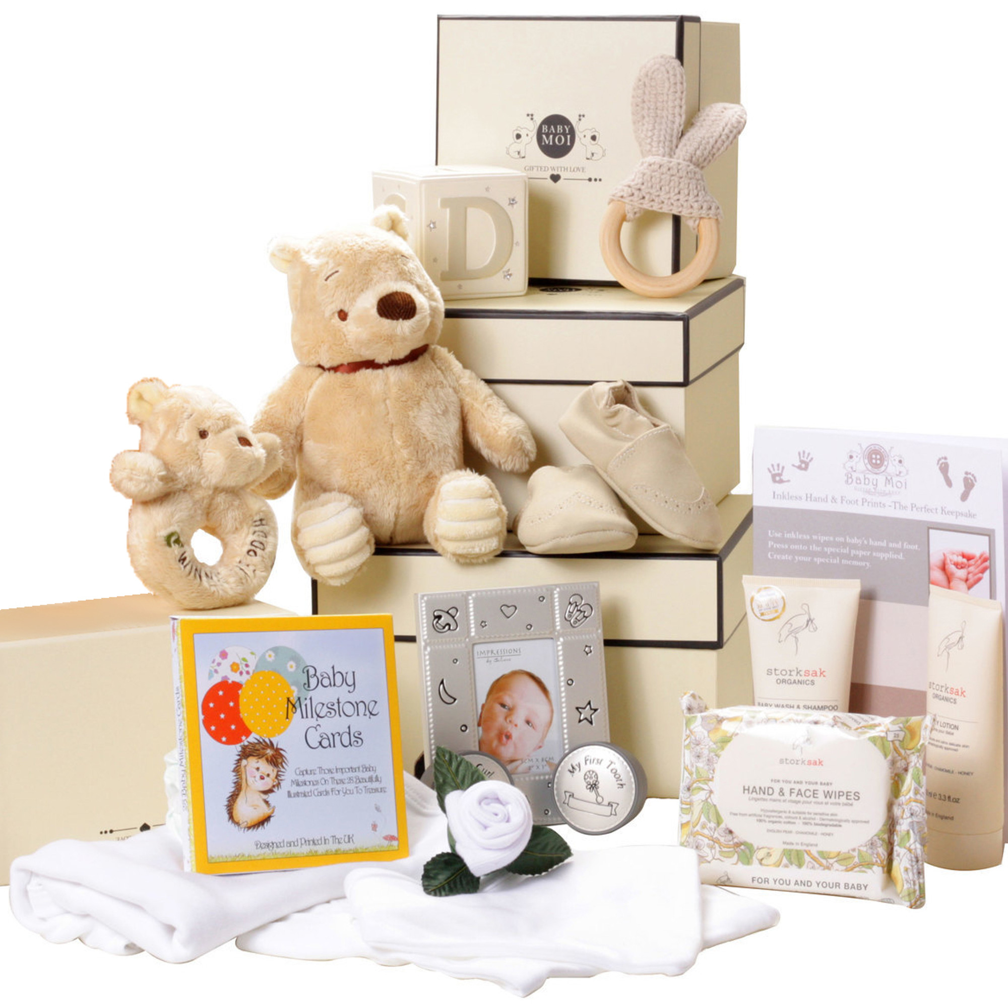 3 Tier Keepsake  Luxury Baby Gift Box Hamper Winnie The Pooh