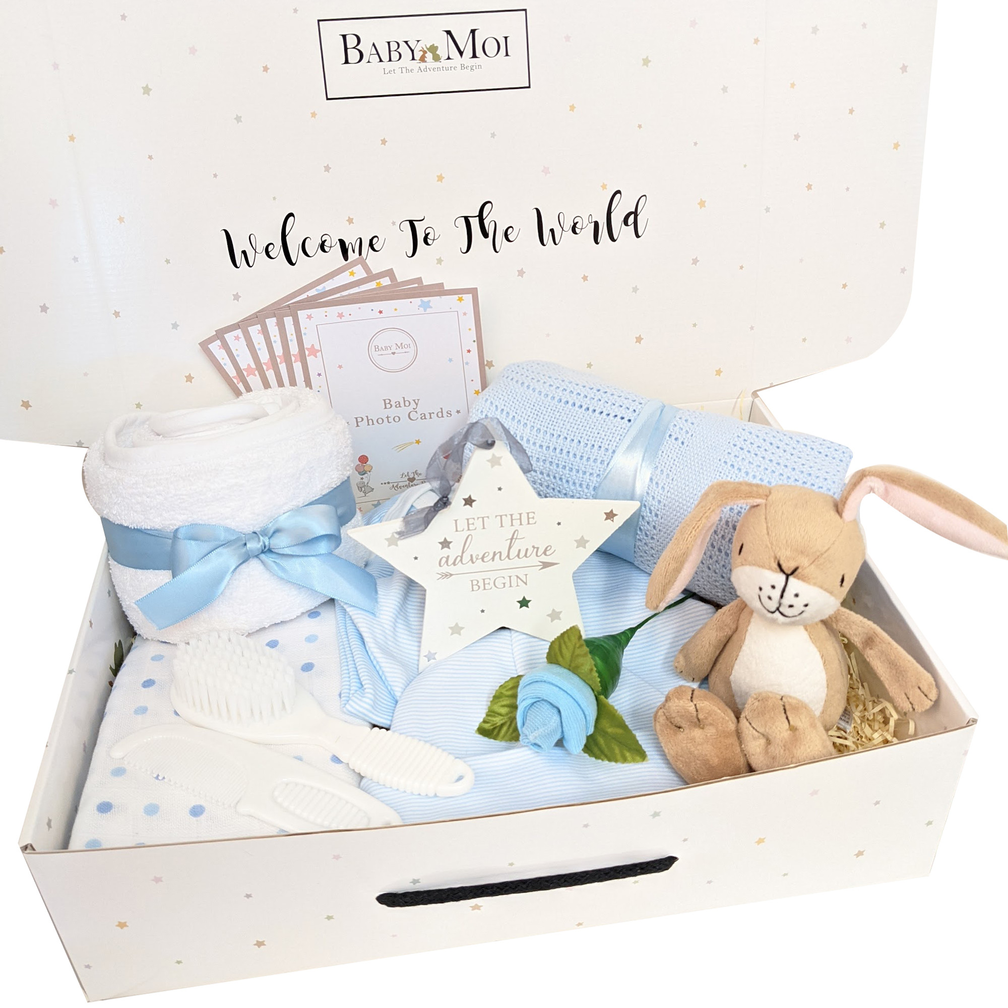 WELCOME TO THE WORLD BABY BOY GIFT HAMPER (GMILY HARE)