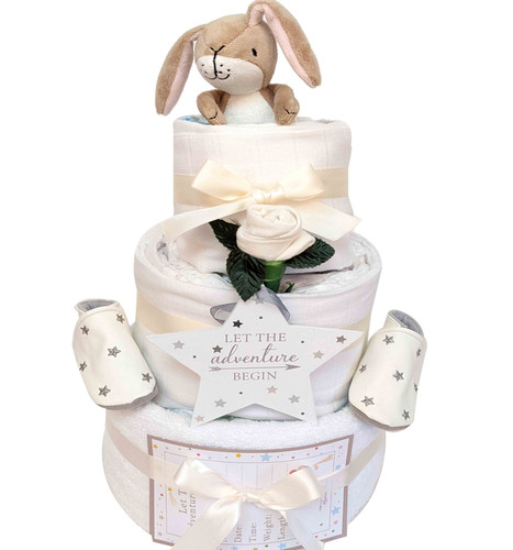 3 Tier  Baby Gift Nappy Cake (Gmily Hare)