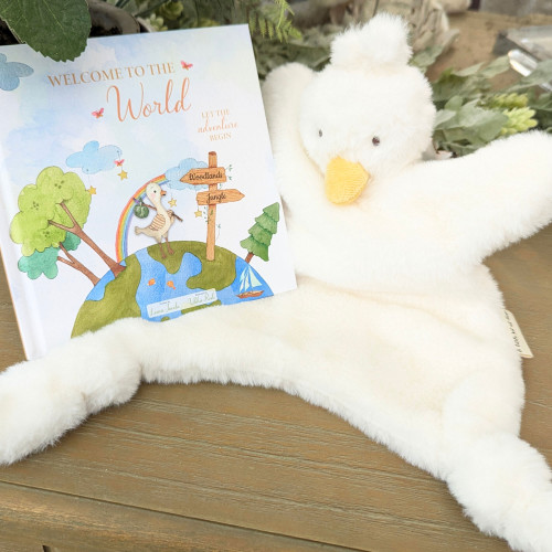 Welcome To The World Snuggle Goose and Book Baby Gift
