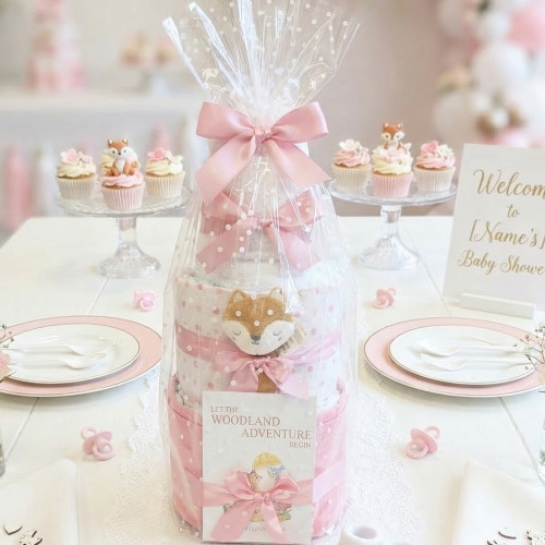 Baby Girl Gift Clothes Posy Nappy Cake The Sleepy Fox