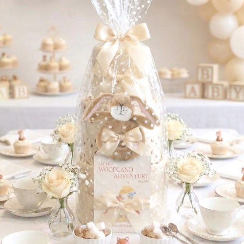 3 Tier New Born Baby Gift Posy Nappy Cake Guess How Much I Love You