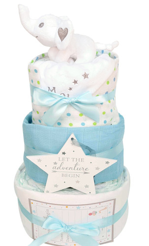 3 Tier Nappy Cake - Boy | SnowBabiez - Baby Gi