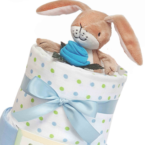 3 Tier Welcome Little Baby Boy Nappy Cake (Gmily Hare)