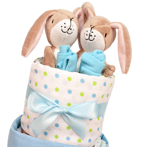 3 Tier Twin Boys Nappy Cake Twinkle Little Star Ghmily Hare