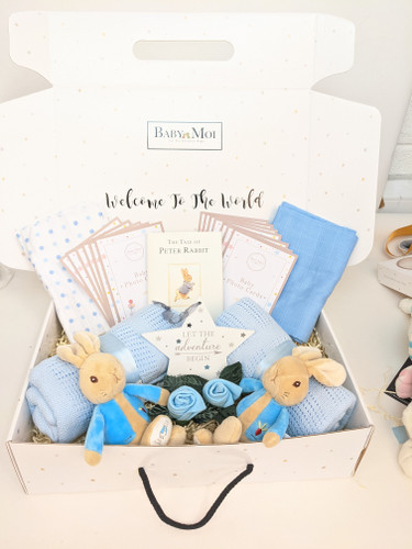 Twin Boys Welcome To The world Gift  Hamper Peter Rabbit