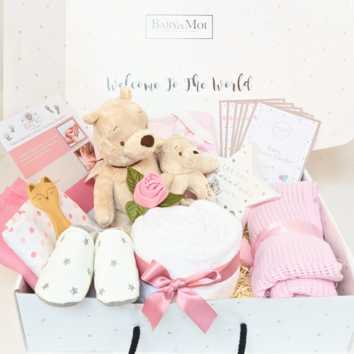 Luxury Baby Girl Gift Hamper Pink Winnie The Pooh