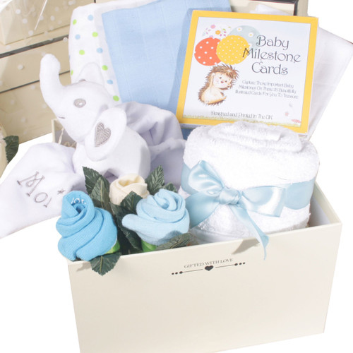 Little One Baby Boy Gift Box Elephant Blue Newborn boy gift box Baby Moi