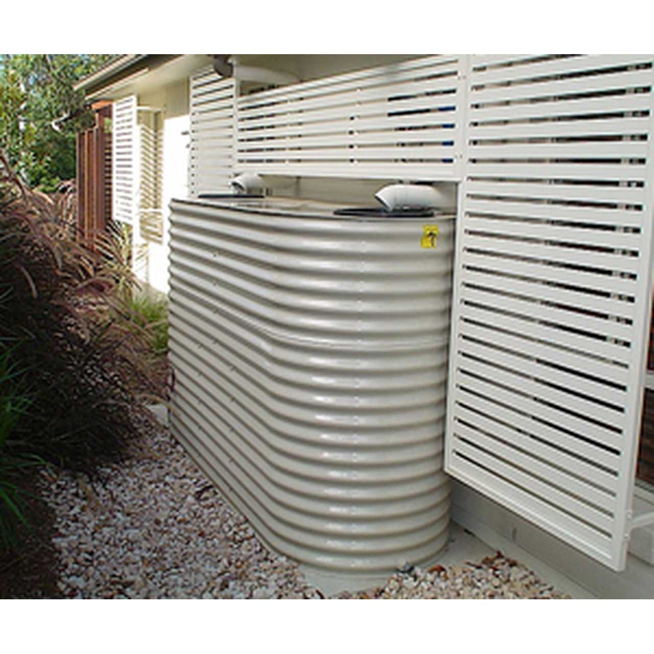 White Colorbond Steel Slimline Rainwater Tank - Standard Slim 1020mm High