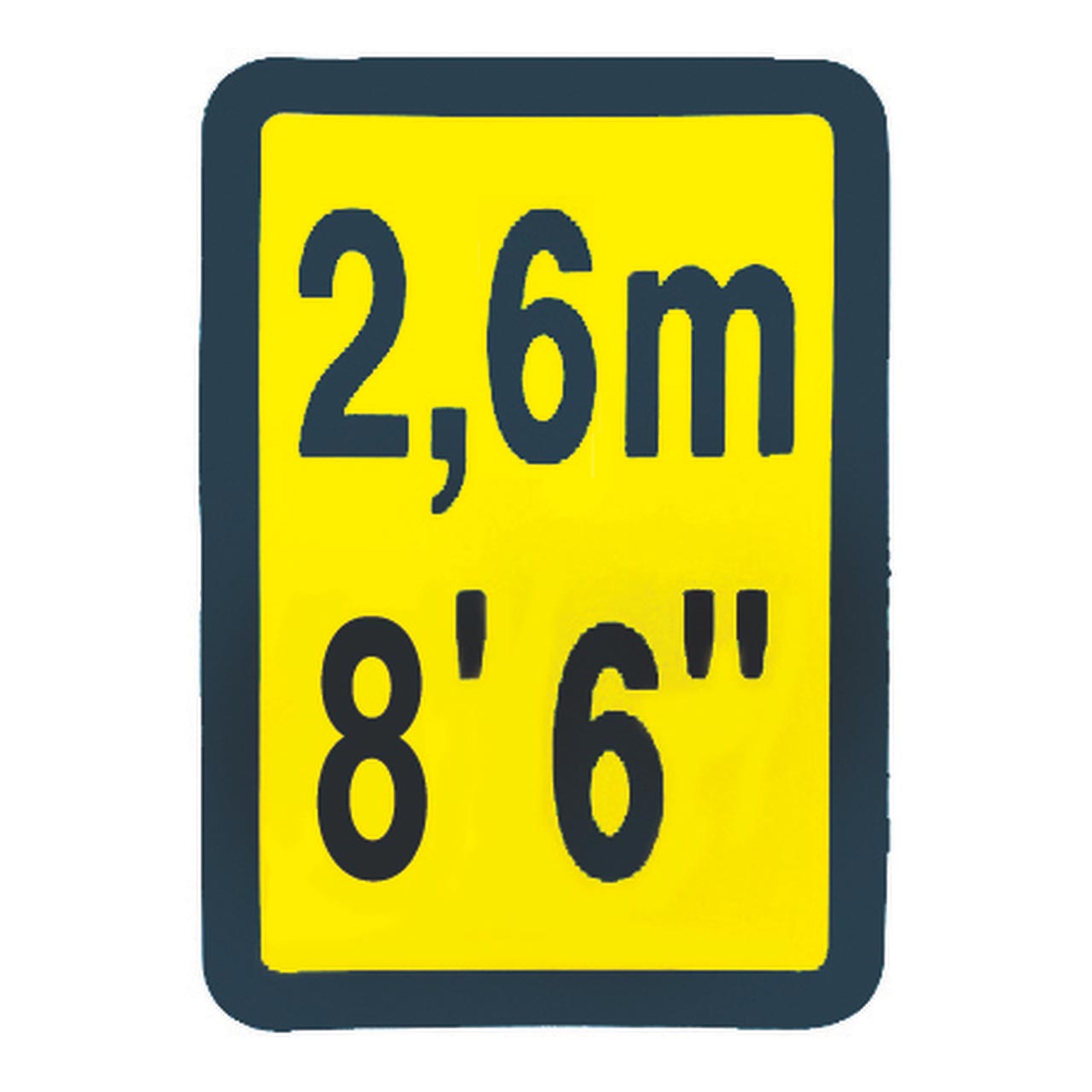 Height Mark Decal - 2,6m 8'6"