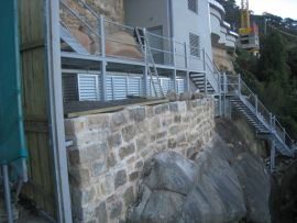 Cliff side water tanks