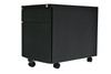 Curved Front Steel mobile storage cabinet, Black