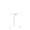 Geo adjustable height table White