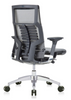 Powerfit Black Frame Fabric Seat chair by Eurotech