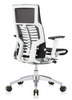 Powerfit White frame Fabric Seat chair by Eurotech