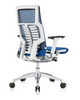 Powerfit White frame Fabric Seat chair by Eurotech