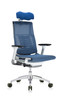 Powerfit White Frame Mesh W/Headrest chair by Eurotech