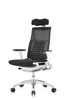 Powerfit White Frame Fabric Seat W/Headrest chair by Eurotech