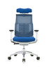 Powerfit White Frame Fabric Seat W/Headrest chair by Eurotech