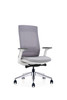 Elevate White Frame Fabric Seat/Mesh chair by Eurotech