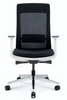 Elevate White Frame Fabric Seat/Mesh chair by Eurotech