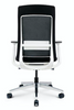 Elevate White Frame Fabric Seat/Mesh chair by Eurotech