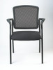 Dakota II Stackable Fabric Seat/Mesh Back with Arms by Eurotech